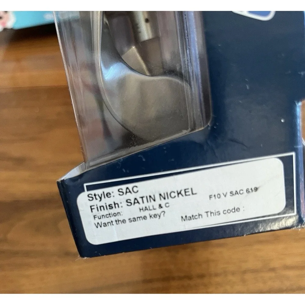 Schlage Sacramento Satin Nickel Hall & Closet Lever Handle NEW‎